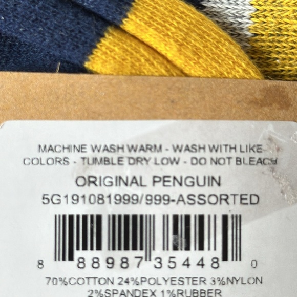 Original Penguin Class of 2019 3 Pair Crew Set Socks Graduation Multi-Colored - Picture 3 of 3
